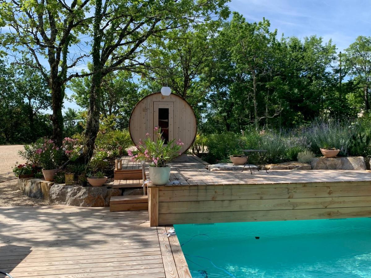 Maison D'Hotes De Charme Le Clos De La Fontaine Piscine & Spa Labastide-Marnhac エクステリア 写真