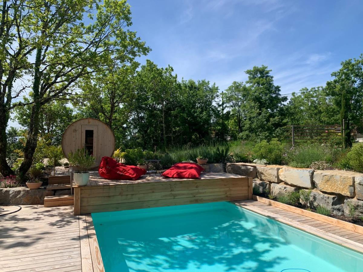 Maison D'Hotes De Charme Le Clos De La Fontaine Piscine & Spa Labastide-Marnhac エクステリア 写真
