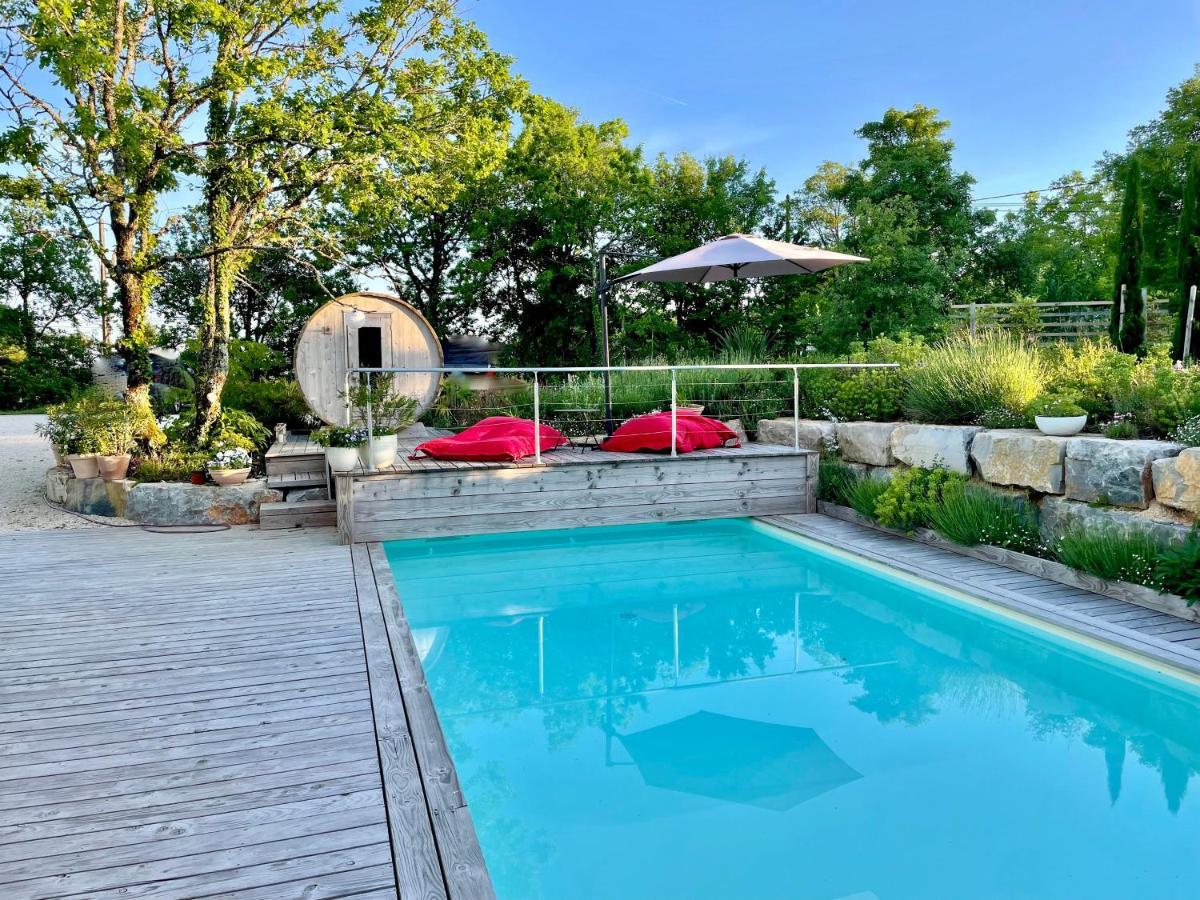 Maison D'Hotes De Charme Le Clos De La Fontaine Piscine & Spa Labastide-Marnhac エクステリア 写真