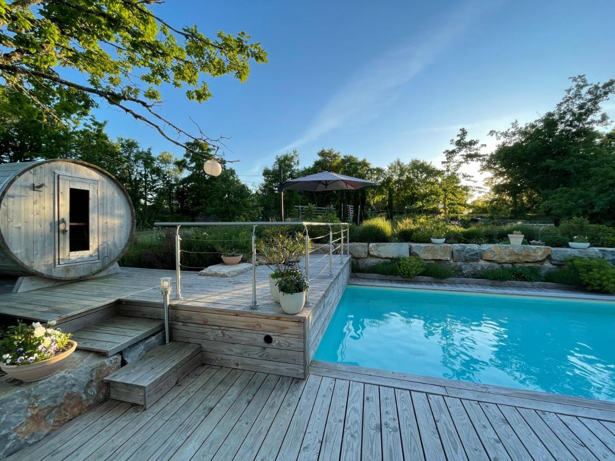 Maison D'Hotes De Charme Le Clos De La Fontaine Piscine & Spa Labastide-Marnhac エクステリア 写真