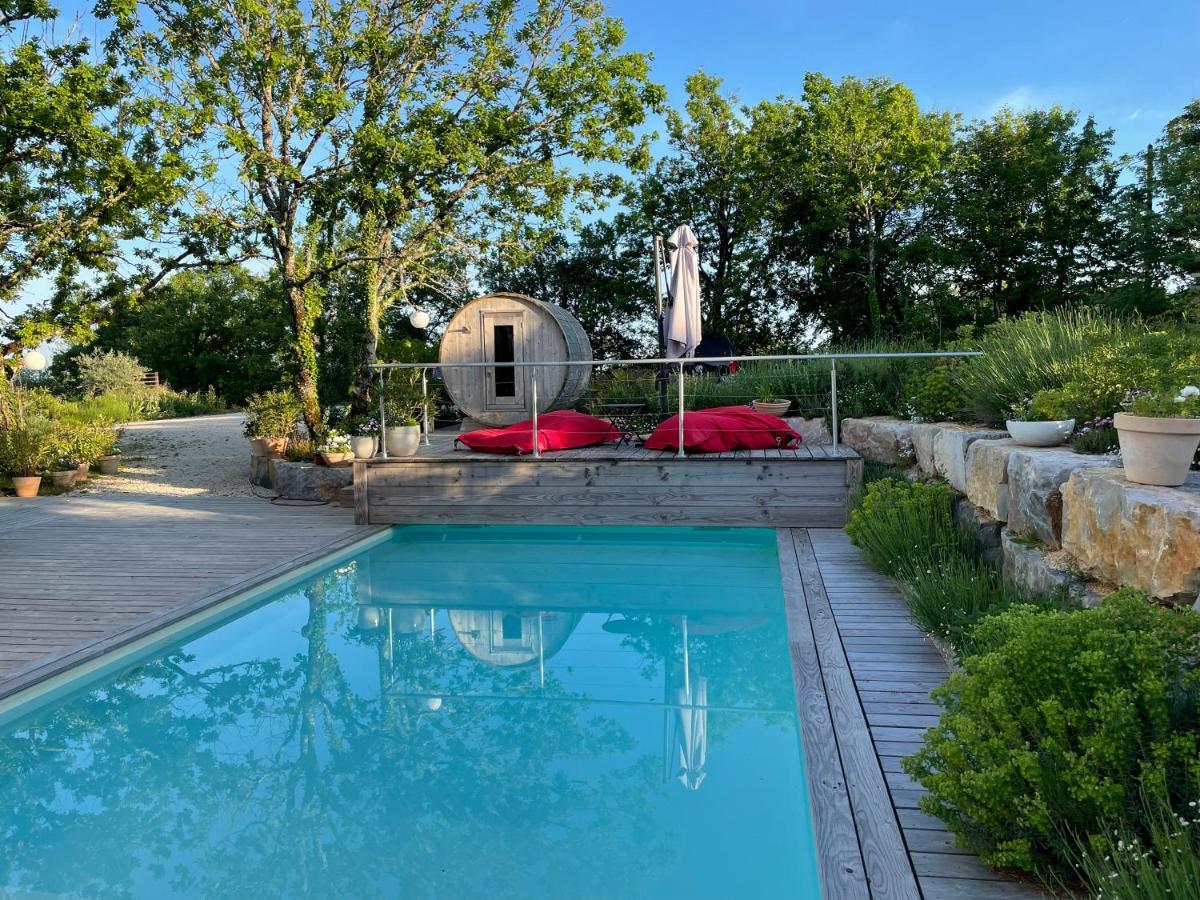 Maison D'Hotes De Charme Le Clos De La Fontaine Piscine & Spa Labastide-Marnhac エクステリア 写真